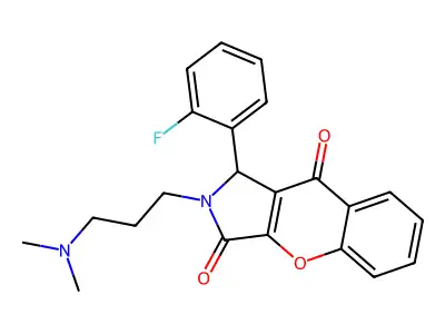 2-(3-(dimethylamino)propyl)-1-(2-fluorophenyl)-1,2-dihydrochromeno[2,3-c]pyrrole-3,9-dione structure