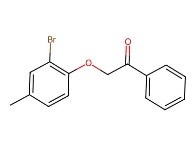 2-(2-Bromo-4-methylphenoxy)acetophenone structure