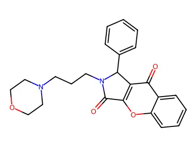 2-(3-Morpholinopropyl)-1-phenyl-1,2-dihydrochromeno[2,3-c]pyrrole-3,9-dione structure