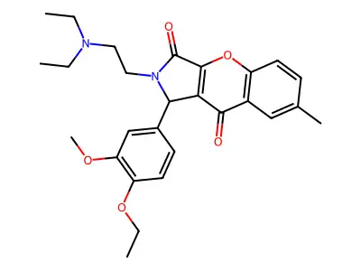 2-(2-(diethylamino)ethyl)-1-(4-ethoxy-3-methoxyphenyl)-7-methyl-1,2-dihydrochromeno[2,3-c]pyrrole-3,9-dione structure