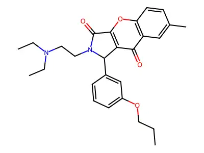 2-(2-(diethylamino)ethyl)-7-methyl-1-(3-propoxyphenyl)-1,2-dihydrochromeno[2,3-c]pyrrole-3,9-dione structure