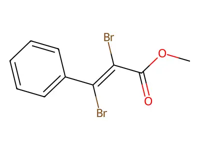 Methyl 2,3-dibromo-3-phenylprop-2-enoate structure