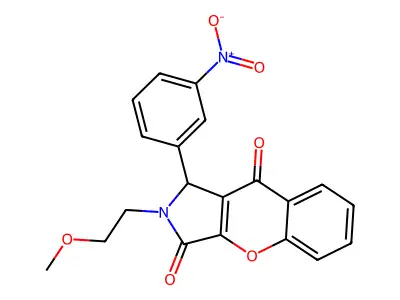 2-(2-methoxyethyl)-1-(3-nitrophenyl)-1H-chromeno[2,3-c]pyrrole-3,9-dione structure