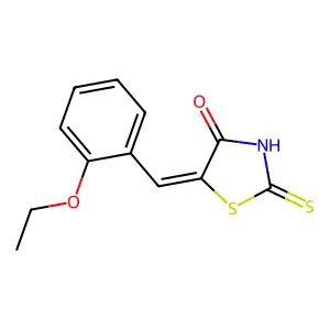 (E)-5-(2-Ethoxybenzylidene)-2-mercaptothiazol-4(5H)-one structure