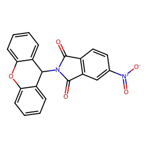 5-nitro-2-(9H-xanthen-9-yl)isoindole-1,3-dione structure