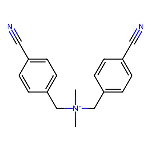 Bis[(4-cyanophenyl)methyl]-dimethylazanium structure