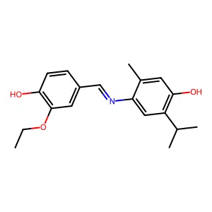 (4Z)-2-ethoxy-4-[(4-hydroxy-2-methyl-5-propan-2-ylanilino)me structure