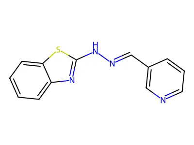 N-(pyridin-3-ylmethylideneamino)-1,3-benzothiazol-2-amine structure