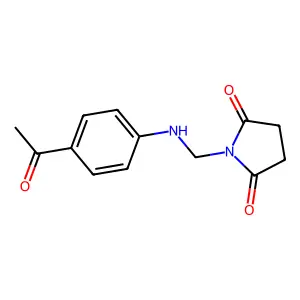 1-(((4-Acetylphenyl)amino)methyl)pyrrolidine-2,5-dione structure