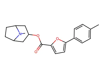 1-alpha-H,5-alpha-H-Tropan-3-alpha-ol, 5-(p-tolyl)-2-furoate (ester) structure