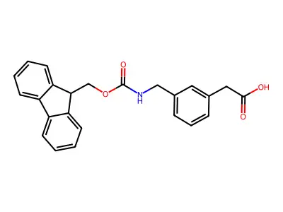 2-{3-[({[(9H-fluoren-9-yl)methoxy]carbonyl}amino)methyl]phenyl}acetic acid structure