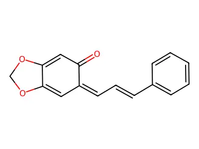 6-Cinnamylidene-1,3-benzodioxol-5-one structure