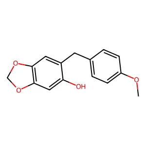 6-[(4-Methoxyphenyl)methyl]-2H-1,3-benzodioxol-5-ol structure
