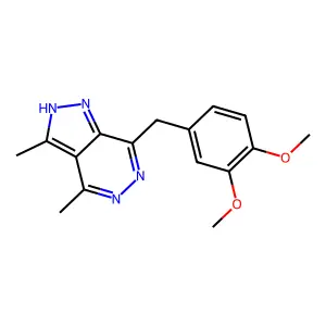 7-(3,4-Dimethoxybenzyl)-3,4-dimethyl-1H-pyrazolo[3,4-d]pyridazine structure