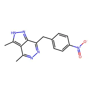 3,4-dimethyl-7-[(4-nitrophenyl)methyl]-2H-pyrazolo[3,4-d]pyridazine structure