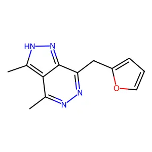 7-(furan-2-ylmethyl)-3,4-dimethyl-2H-pyrazolo[3,4-d]pyridazine structure