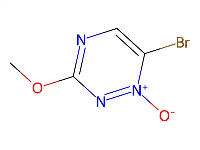 1,2,4-Triazine, 6-bromo-3-methoxy-, 1-oxide structure