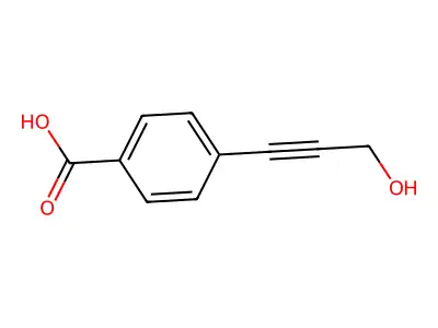 4-(3-Hydroxyprop-1-ynyl)benzoic acid structure