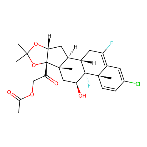 3-Chlorofluocinolone acetonide 21-acetate structure