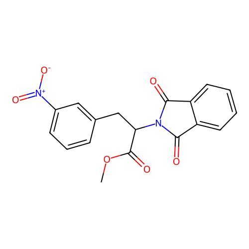 Methyl 2-(1,3-dioxo-1,3-dihydro-2h-isoindol-2-yl)-3-(3-nitrophenyl)propanoate structure