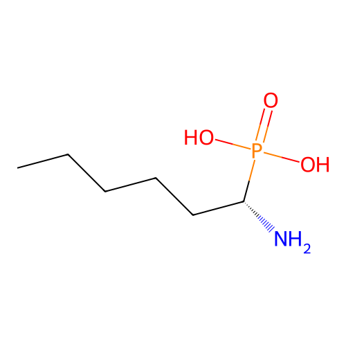[(1S)-1-aminohexyl]phosphonic acid structure