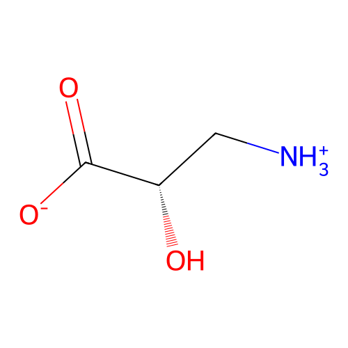 (2S)-3-azaniumyl-2-hydroxypropanoate structure