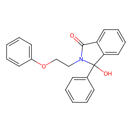 3-Hydroxy-2-(2-phenoxyethyl)-3-phenylisoindol-1-one structure