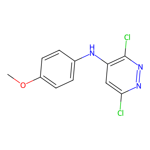 3,6-dichloro-N-(4-methoxyphenyl)pyridazin-4-amine structure