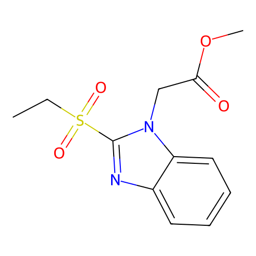 methyl [2-(ethylsulfonyl)-1H-benzimidazol-1-yl]acetate structure