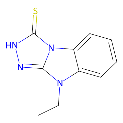 9-Ethyl-9-hydro-1,2,4-triazolo[4,3-a]benzimidazole-3-thiol structure