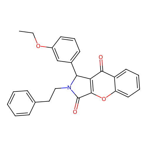 1-(3-Ethoxyphenyl)-2-(2-phenylethyl)-1,2-dihydrochromeno[2,3-c]pyrrole-3,9-dione structure