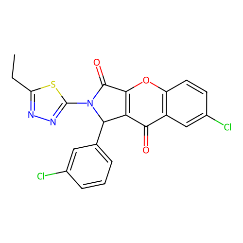 C21H13Cl2N3O3S structure