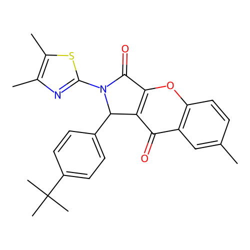 1-(4-(tert-butyl)phenyl)-2-(4,5-dimethylthiazol-2-yl)-7-methyl-1,2-dihydrochromeno[2,3-c]pyrrole-3,9-dione structure