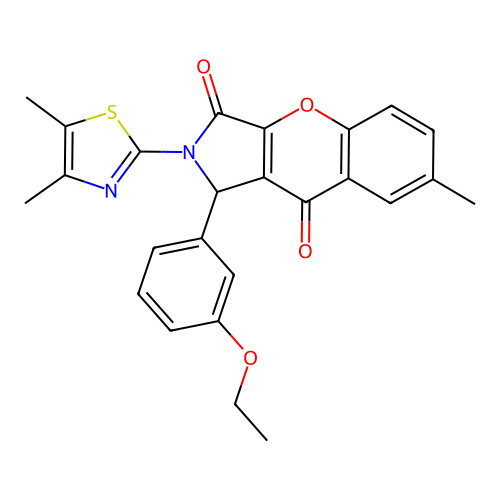 2-(4,5-dimethyl-1,3-thiazol-2-yl)-1-(3-ethoxyphenyl)-7-methyl-1,2-dihydrochromeno[2,3-c]pyrrole-3,9-dione structure