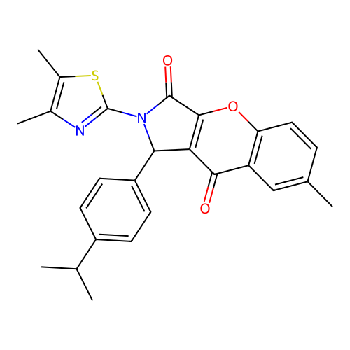 2-(4,5-dimethyl-1,3-thiazol-2-yl)-7-methyl-1-(4-propan-2-ylphenyl)-1H-chromeno[2,3-c]pyrrole-3,9-dione structure