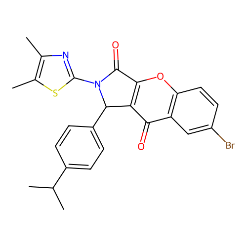 7-bromo-2-(4,5-dimethyl-1,3-thiazol-2-yl)-1-(4-propan-2-ylphenyl)-1H-chromeno[2,3-c]pyrrole-3,9-dione structure