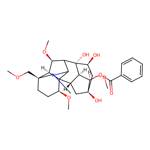 Benzoylhypaconine structure