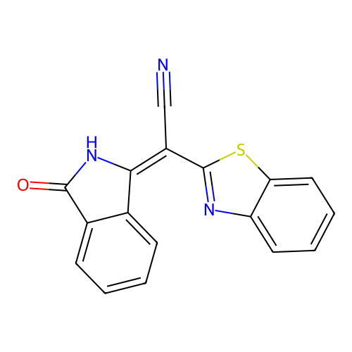 2-(1,3-Benzothiazol-2-yl)-2-(3-oxoisoindol-1-ylidene)acetonitrile structure