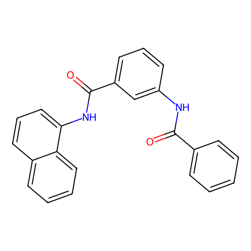 3-(benzoylamino)-N-1-naphthylbenzamide structure