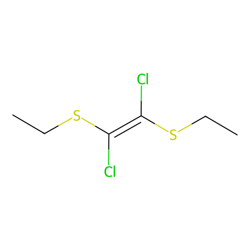 (E)-1,2-dichloro-1,2-bis(ethylsulfanyl)ethene structure