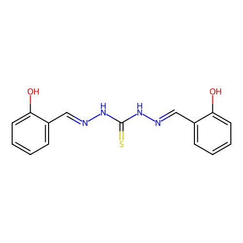 Bissalicylidene thiocarbohydrazide structure