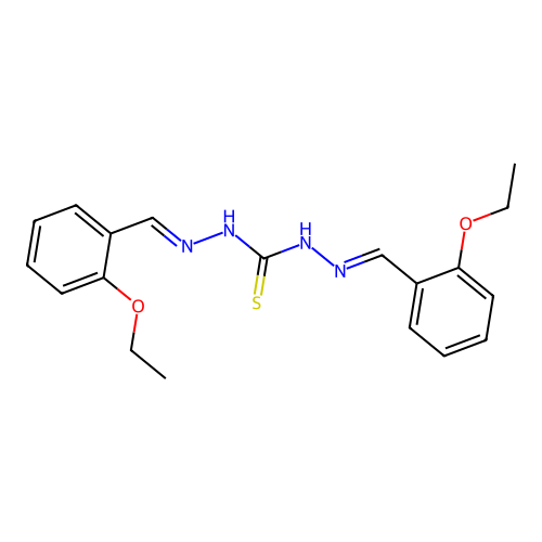 1,3-Bis[(2-ethoxyphenyl)methylideneamino]thiourea structure