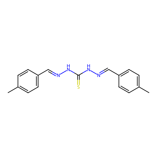 1,3-Bis[(4-methylphenyl)methylideneamino]thiourea structure