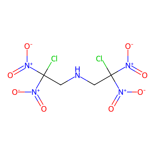 2-chloro-N-(2-chloro-2,2-dinitroethyl)-2,2-dinitroethanamine structure