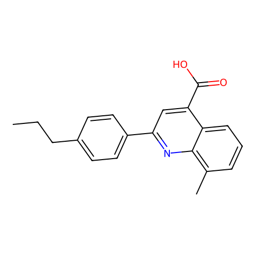 8-Methyl-2-(4-propylphenyl)quinoline-4-carboxylic acid structure