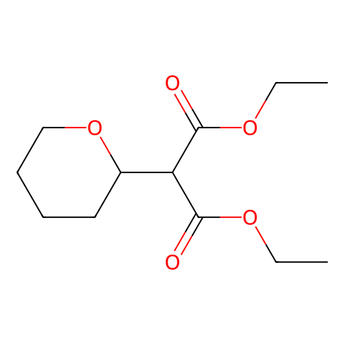 Diethyl tetrahydro-2h-pyran-2-ylpropanedioate structure