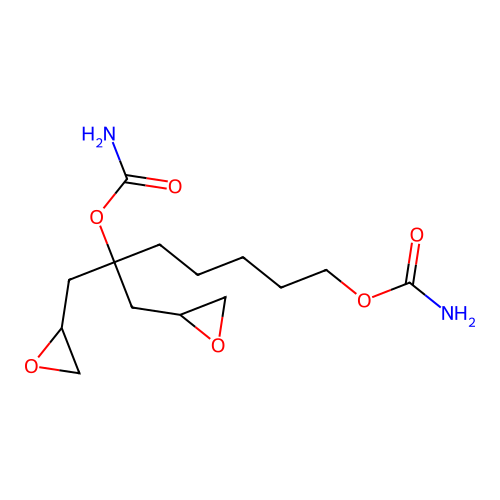 Bis(oxiranylmethyl) hexamethylenebiscarbamate structure