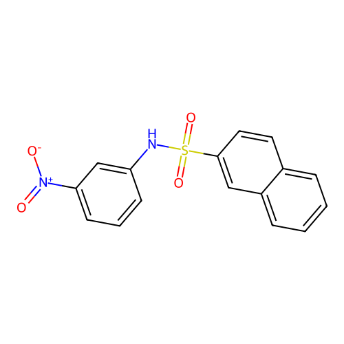 N-(3-nitrophenyl)naphthalene-2-sulfonamide structure