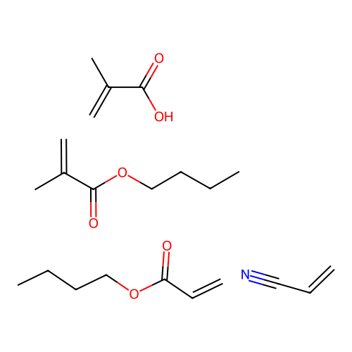 (C8-H14-O2.C7-H12-O2.C4-H6-O2.C3-H3-N)x- structure