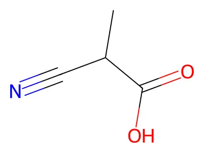 2-Cyanopropanoic acid structure